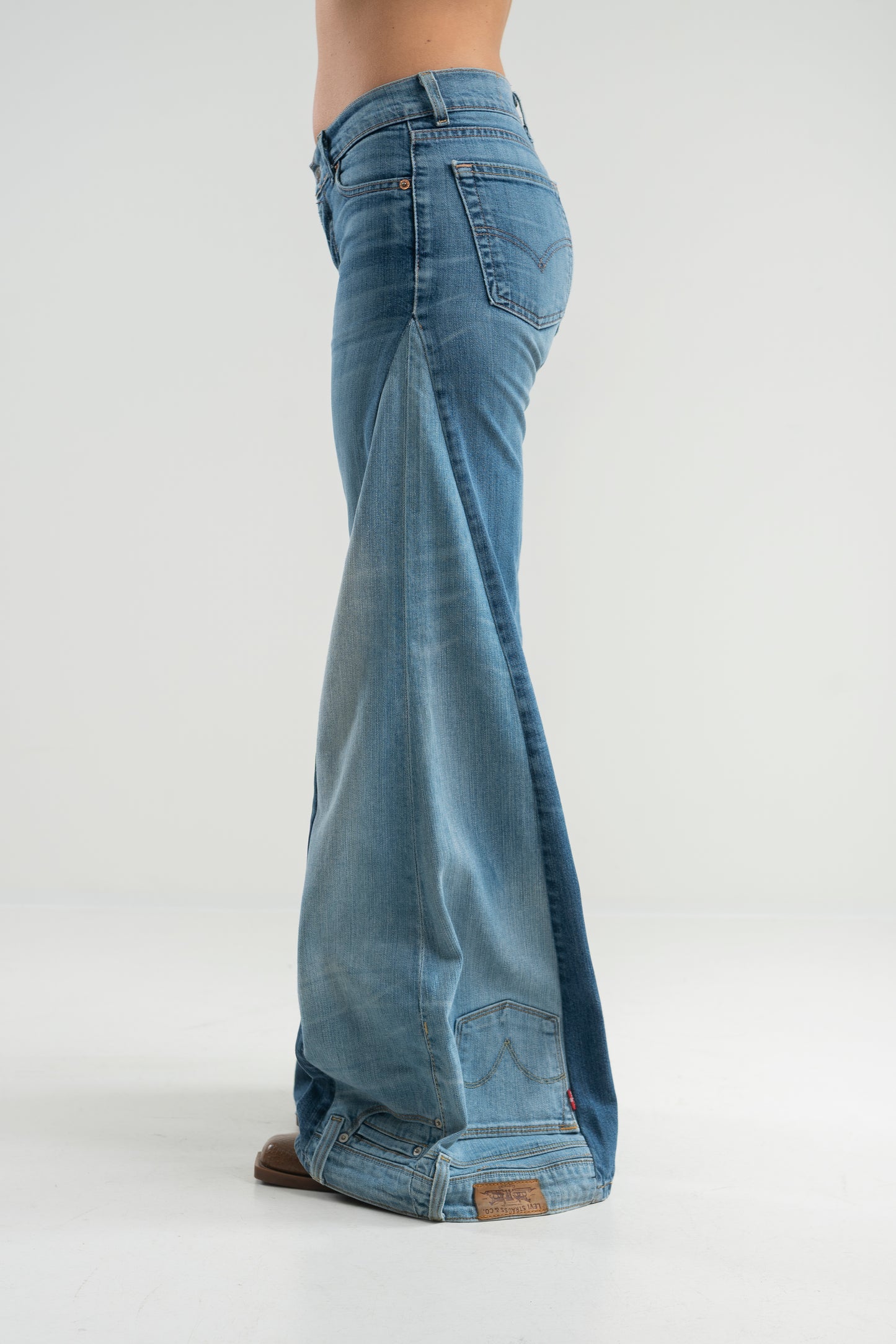 DENIM DUO WIDE MEDIUM BLUE