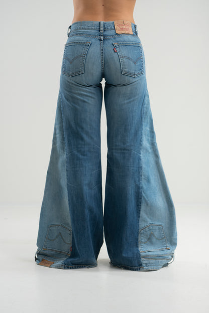 DENIM DUO WIDE MEDIUM BLUE