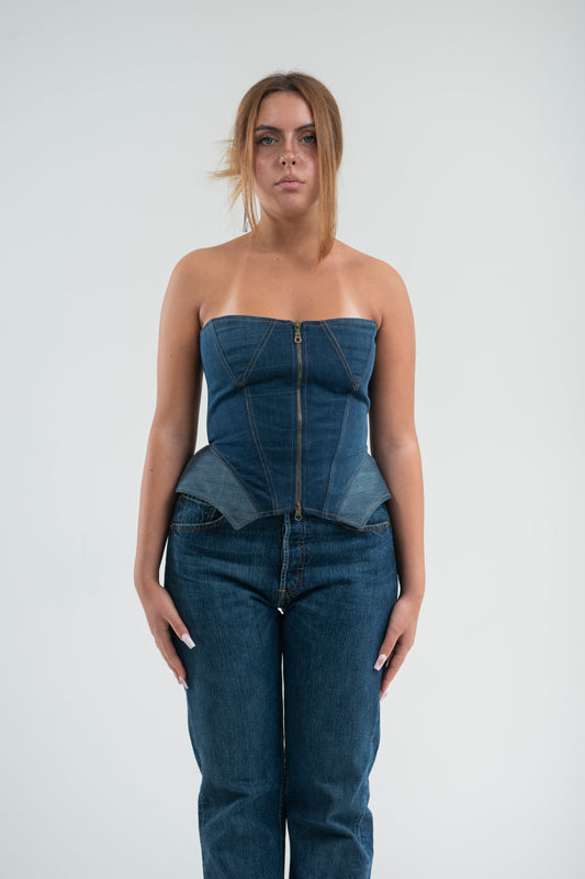CORSETTO DENIM SCULPTURE